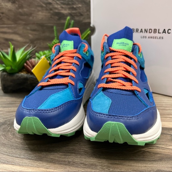 NIB Brandblack Aura 421BB Athletic Sneaker Running Shoes Blue Orange 8 39 - Picture 5 of 12